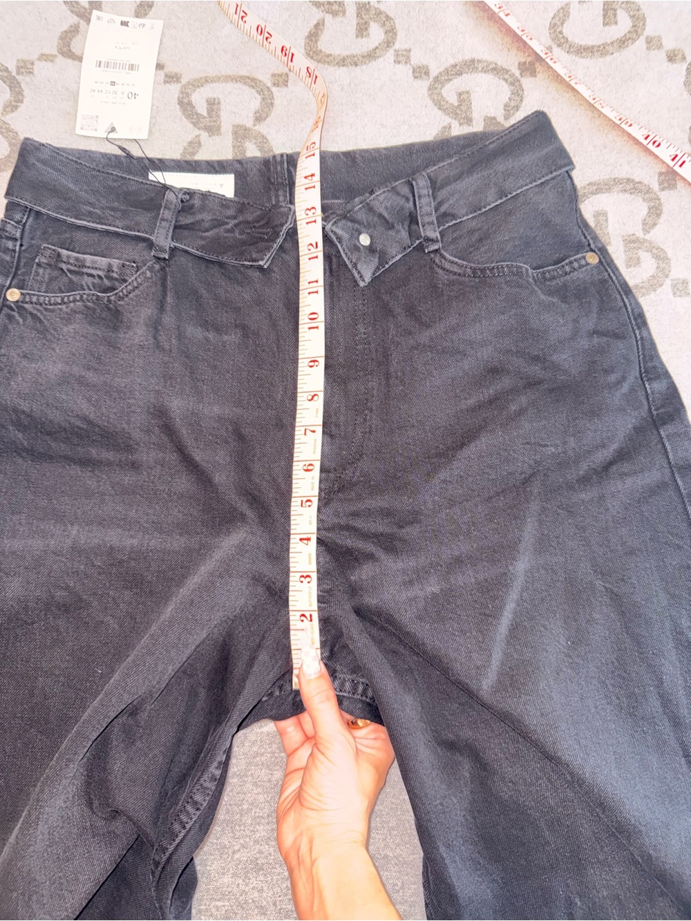 Zara Black Wide Leg Flared Jeans - Picture 9 of 13